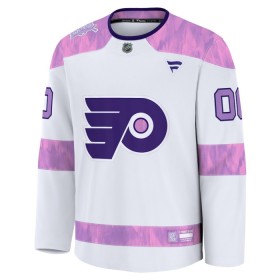 Maillot de Hockey Philadelphia Flyers Personnaliser Fanatics Hockey Fights Cancer Practice 2024-25 Blanc - Homme